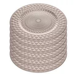 Sousplat Roman 33cm Plástico - Champanhe/Dourado - Kit 2, 4 e 6 peças - Wolff