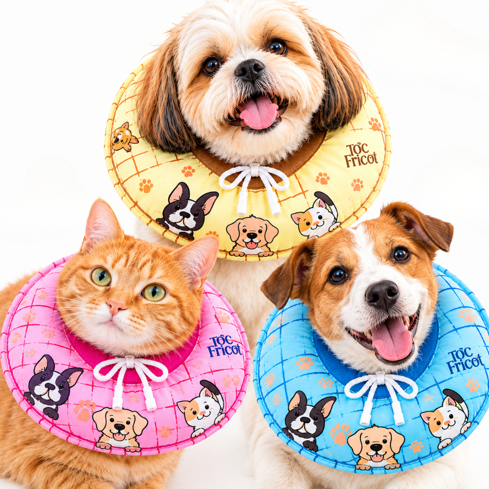 Colar Elizabetano Fofinho( P, M, G, GG ) linha Pet Conforto Pós Cirúrgico cães e gatos TURMINHA FRICOT