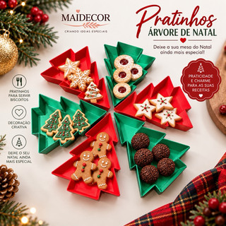 KIT COM 6 PRATINHOS – ÁRVORE DE NATAL