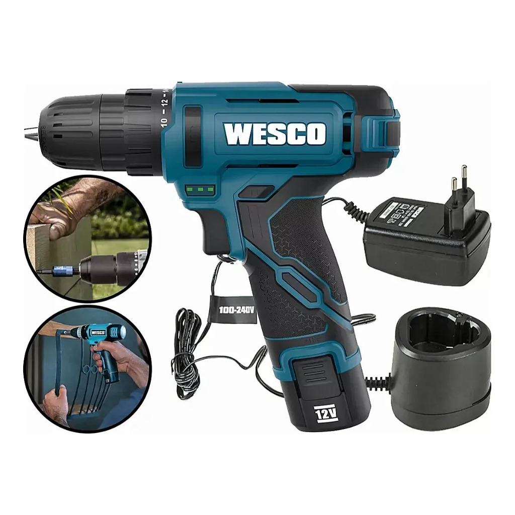 Parafusadeira Furadeira A Bateria 12v Ws2556 Wesco