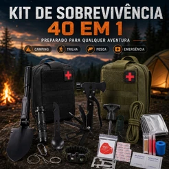 Kit Primeiros Socorros Sobrevivência Mochila Portátil de Emergência para Trilha Viagem Casa Aventura, Envio no Brasil