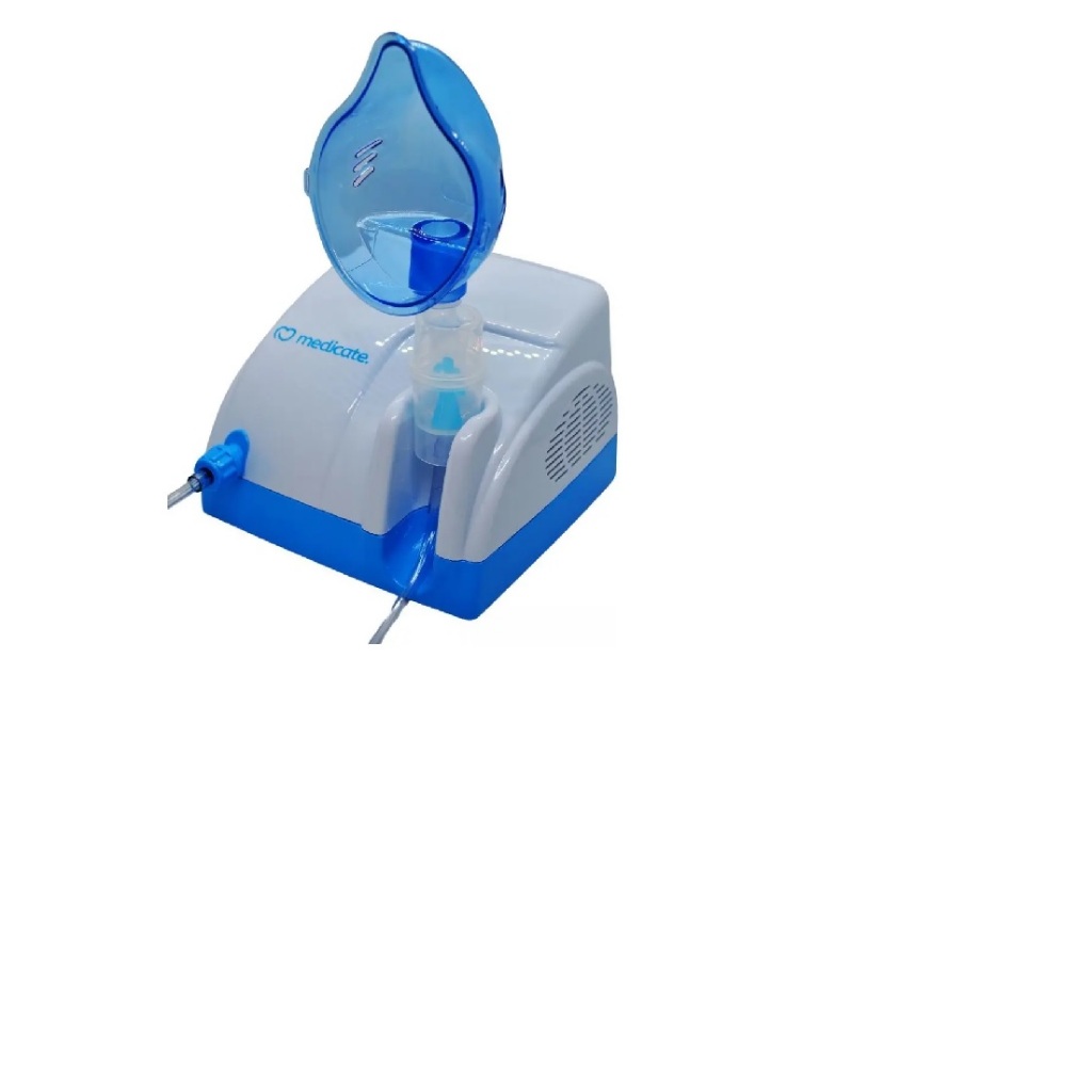 Inalador Nebulizador Compressor Medicate Md1000 Turbo Branco/Azul