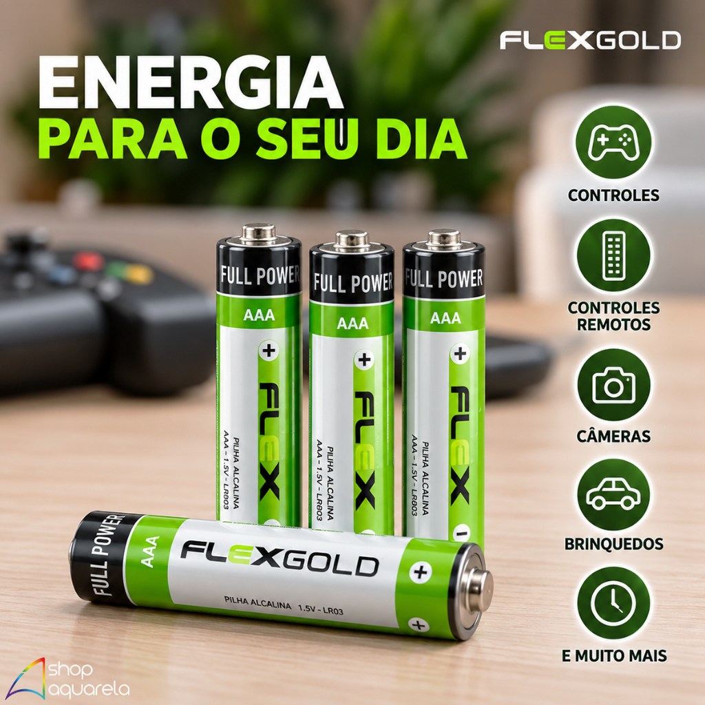Kit 4 Pilhas Alcalinas AAA Lr03 1.5v Palito Alta Duração Premium · foto 2