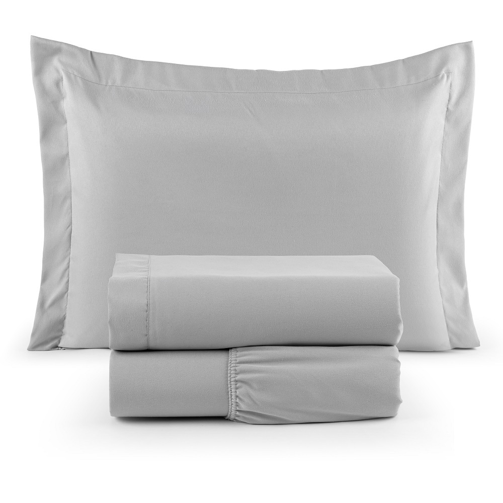 Jogo de Cama Lençol Solteiro MicroPercal 400 Fios 03 Pçs Aba Americana, Antiácaro, Não Faz Bolinha, Toque Extra Macio