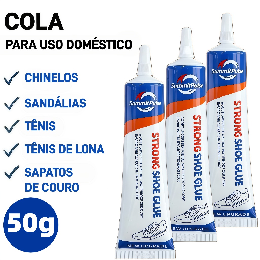 Cola Multiuso Universal para Sapatos - Adesivo à Prova D'água para Reparo Rápido e Resistente