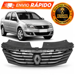 Grade Radiador Renault Logan Sedan 2011 2012 2013 Premium Preto