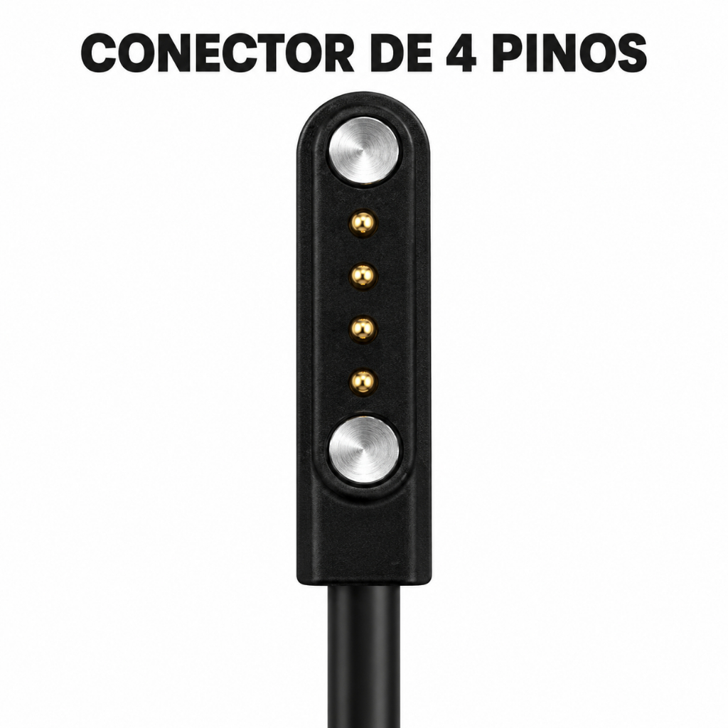 Cabo Carregador Magnético USB para Smartwatch Amazfit A1908 4 Pinos 7,62 mm