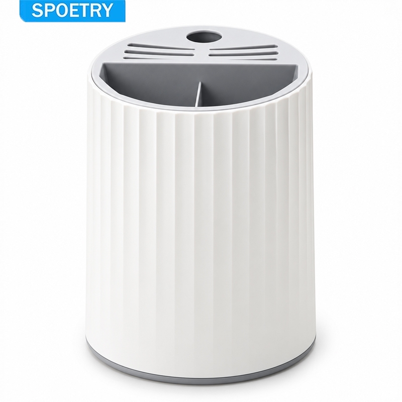 SPOETRY Porta Utensílios De Cozinha 360 Graus Giratório Organizador de Talheres Facas Garfos Colheres porta-facas