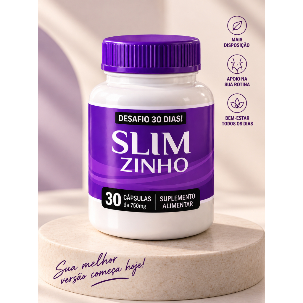 SlimZinho 30 Cápsulas 750mg – Suplemento Alimentar | Desafio 30 Dias