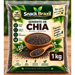 SEMENTE DE CHIA PRETA TIPO 02 COMERCIAL 100% NATURAL - snack brazil