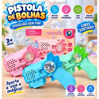 Lança Bolhas De Sabão Arminha Infantil Bolhas Led Automática Brinquedo Interativo - Envio Full