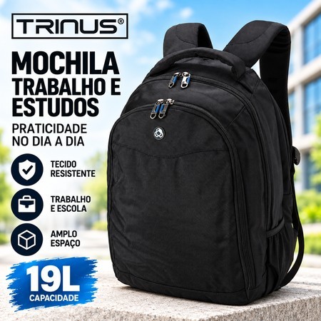 Mochila Masculina Reforçada Trabalho Faculdade Trinus