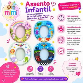 Assento Redutor Vaso Sanitário Infantil Acolchoado