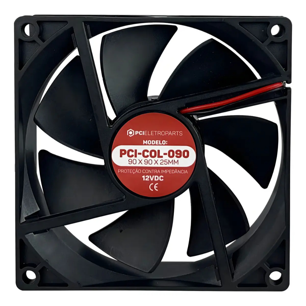 Ventilador Cooler Ventoinha 12v 90x90x25mm
