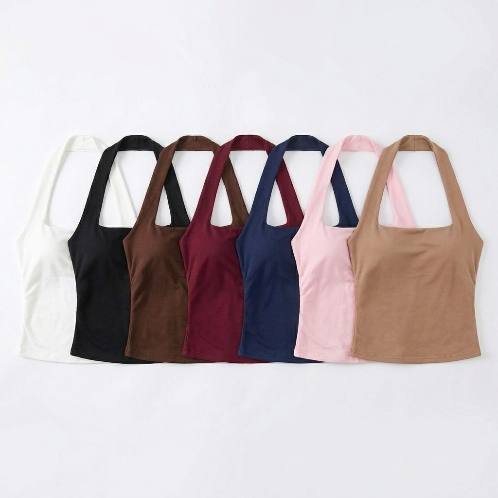 Blusa Frente Única em Poliamida Premium Regata Moderna Elegante Feminina