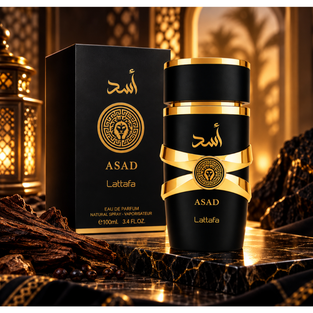 Perfume Lattafa Asad Black Masculino 100ml EDP Original Aroma Oriental Intenso