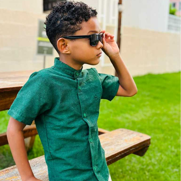 Camisa Infantil Gola Padre Menino Manga Curta Social Casual – Tamanhos 2 ao 14