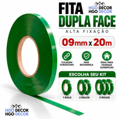 Fita Dupla Face Extra Forte 9mm X 20M Pronta Entrega