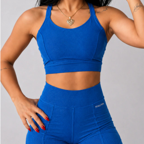 Conjunto Rebeca Corrida Top Alta Sustentação Short com Bolsos Laterais no Wonder Premium Sem Transparência Academia