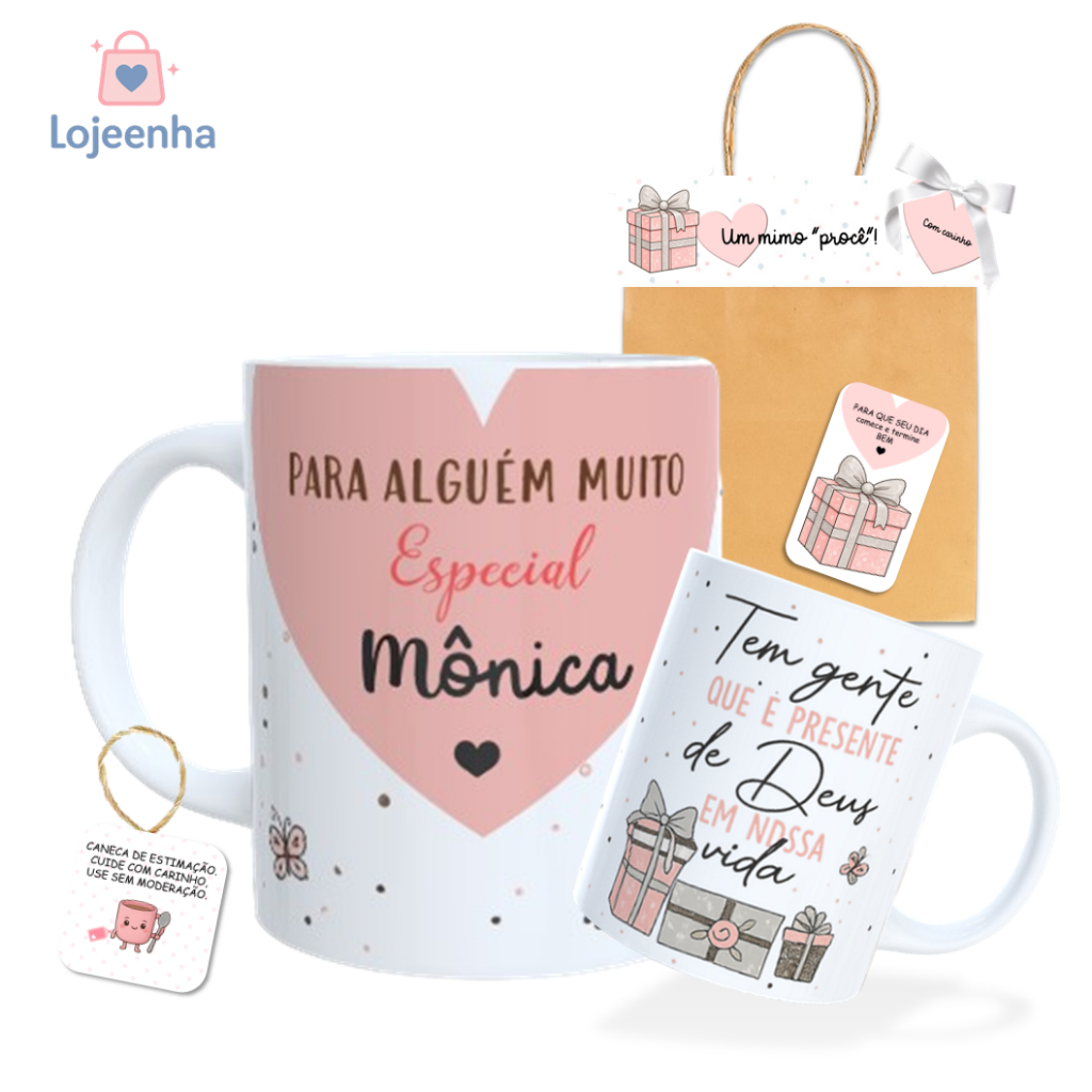 Caneca Personalizada - Caneca com Nome - Caneca Presente - Caneca com Coração