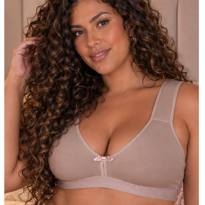 Sutiã Plus Size Feminino Sem Bojo Alça Acolchoada com Espuma Alta Sustentação Cléo Plus