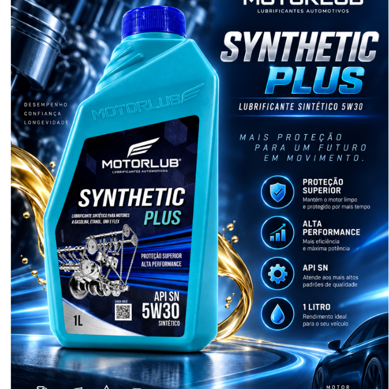 Óleo Motorlub Synthetic Plus 5W30 Sn - 1 L