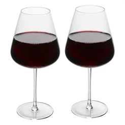 Conjunto 2 Taças para Vinho Wolff Veritas Cristal Ecológico 760ml Tinto Branco Bordeaux Mesa Posta Jantar Presente Adega