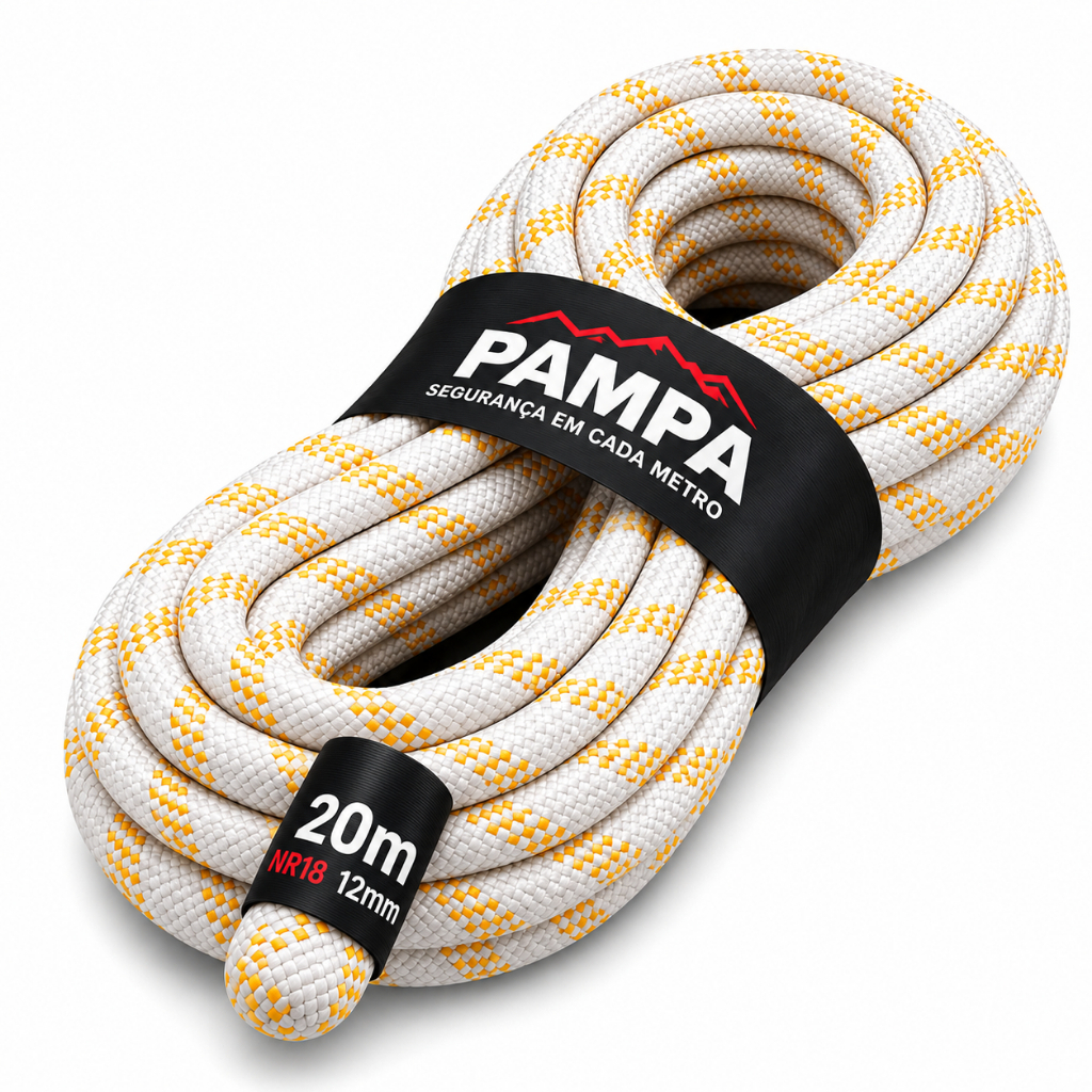 Corda NR18 12mm 20m Tipo Bombeiro Trabalho Em Altura