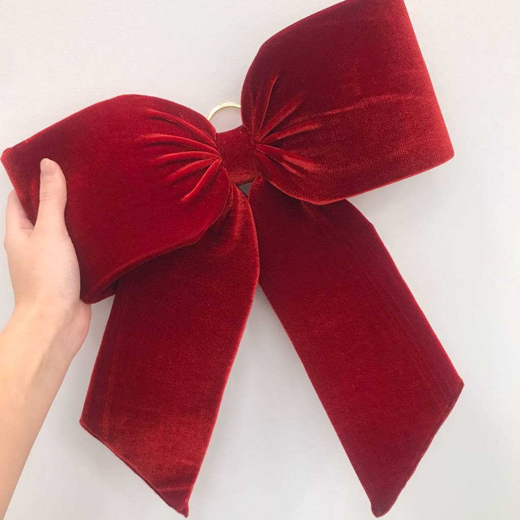 Laço de Veludo Vermelho G - 30cm - 1 unidade - Rizzo