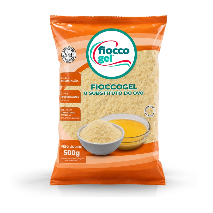 Ligante Vegetal para Empanar Fioccogel 500g | Substitui ovos | Mais segurança