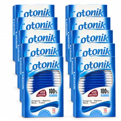 Kit Haste Flexível C/ Algodão Uso Adulto Infantil Cotonete Higiene Limpeza Retoque Maquiagem Curativo