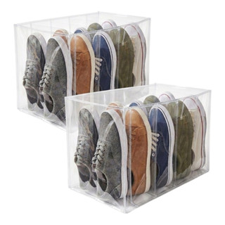 Kit 2 Sapateiras 5 Nichos Organizadora de Sapatos Transparente