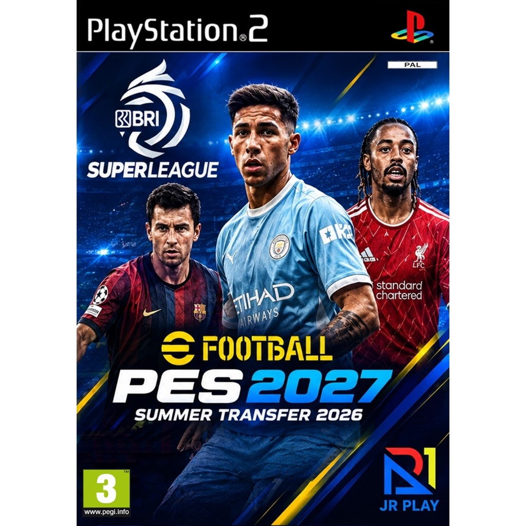 PES eFootball 2027 JRPLAY PT-BR V2 Atualizado para PS2 - Temporada 2026/27 - PlayStation 2 Desbloqueado