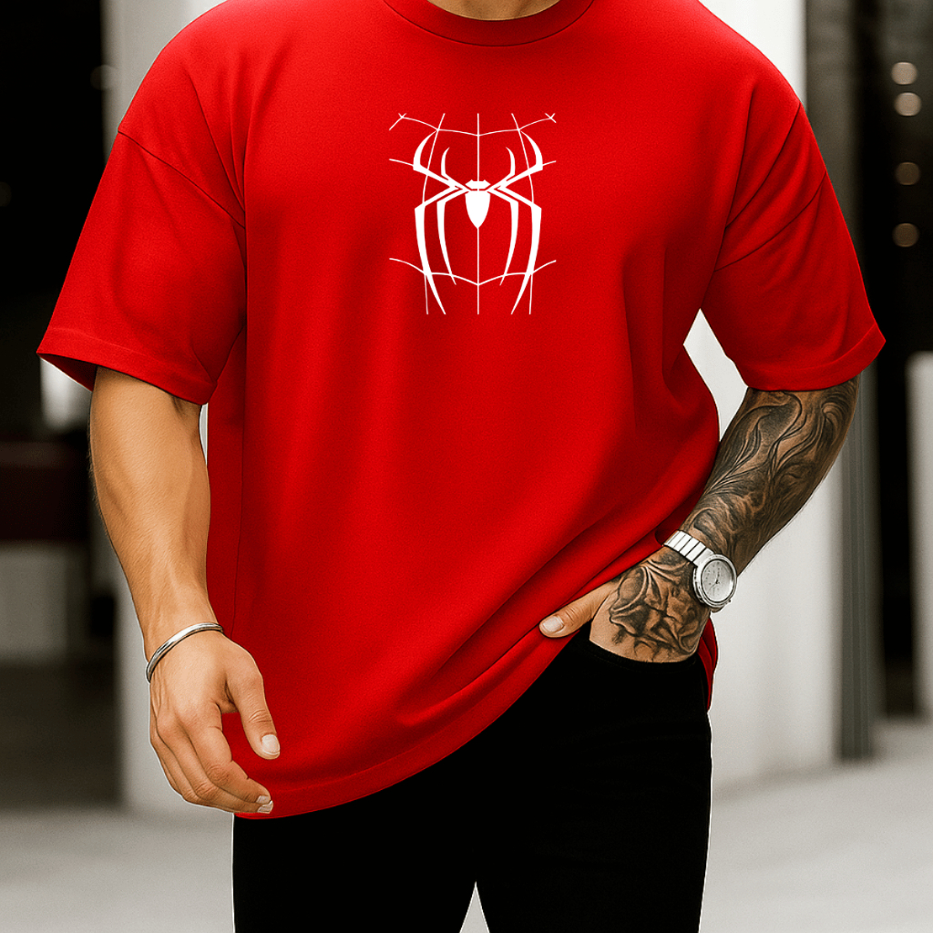 Camiseta Masculina Estampada Aranha Blusa 100% Algodão Do P ao GG Tamanho Normal Treino, Academia