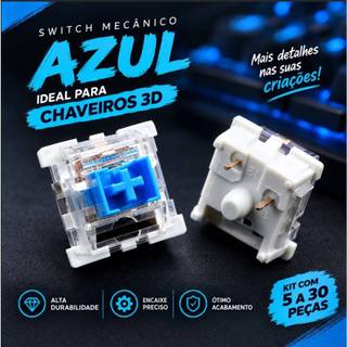 KIT Switch Teclado Mecânico Original Switch Para Impressao 3D - SWITCH AZUL