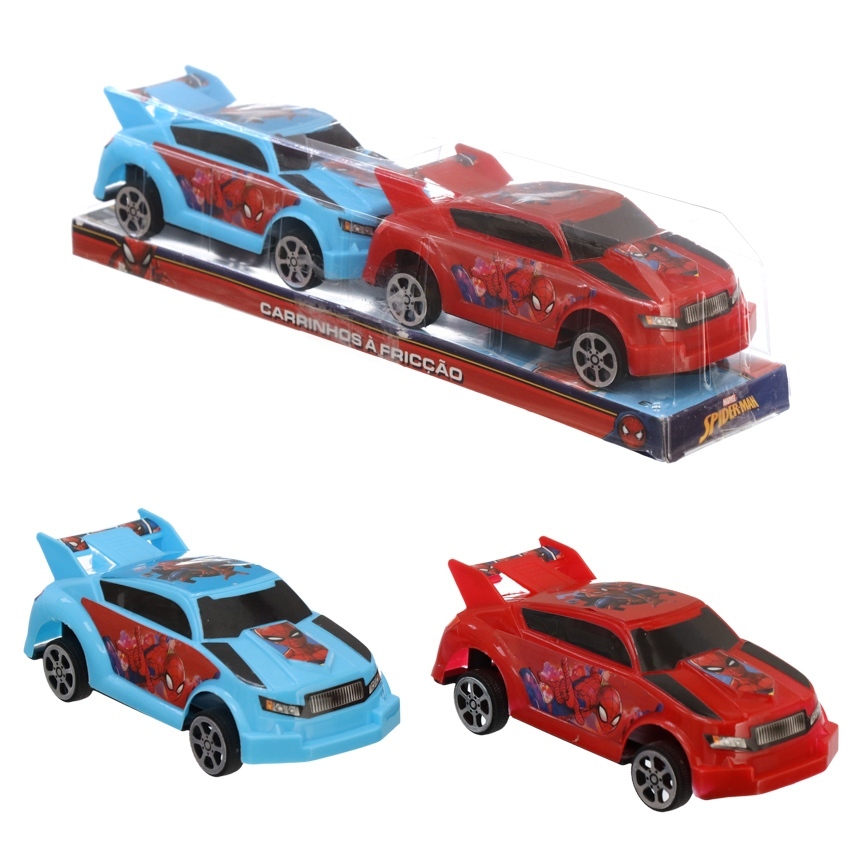 Carrinho De Fricção Homem Aranha 2 Peças Etitoys