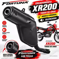 Escapamento Fortuna AF30 Honda XR200 Original Aço Novo