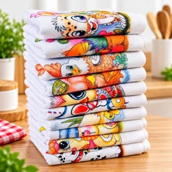 Pano de prato para cozinha 100% algodão estampas variadas