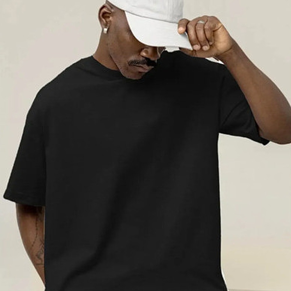 Camiseta Oversized Masculina Algodão Streetwear Lisa Premium