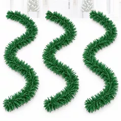 6 Metros Festão De Natal Decorativo Verde Escuro Grosso 12cm