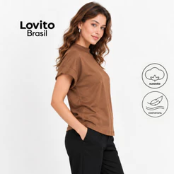 Lovito Regata Muscle Tee Feminina Estilosa — Básica, Moderna BLB22472278