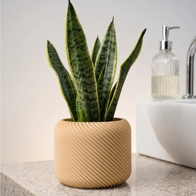 Vaso Decorativo Espiral Moderno Para Plantas Suculentas Cachepot 3D Geométrico
