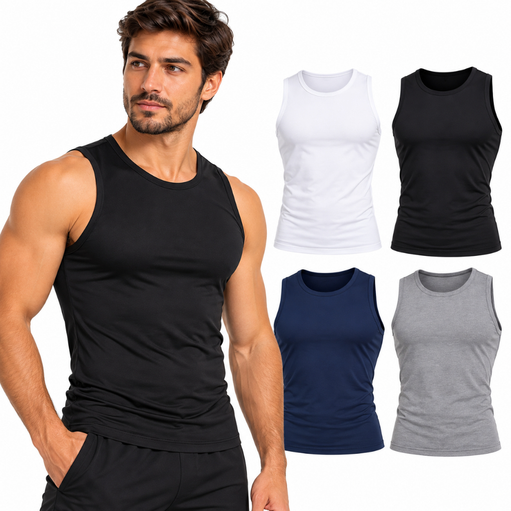 Kit 2 Regatas Masculinas Térmica Slim Segunda Pele Esportiva Academia Confortável