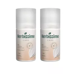 Kit Desodorante Roll-On Antitranspirante Herbíssimo Care Vanilla 50ml (2 unidades)