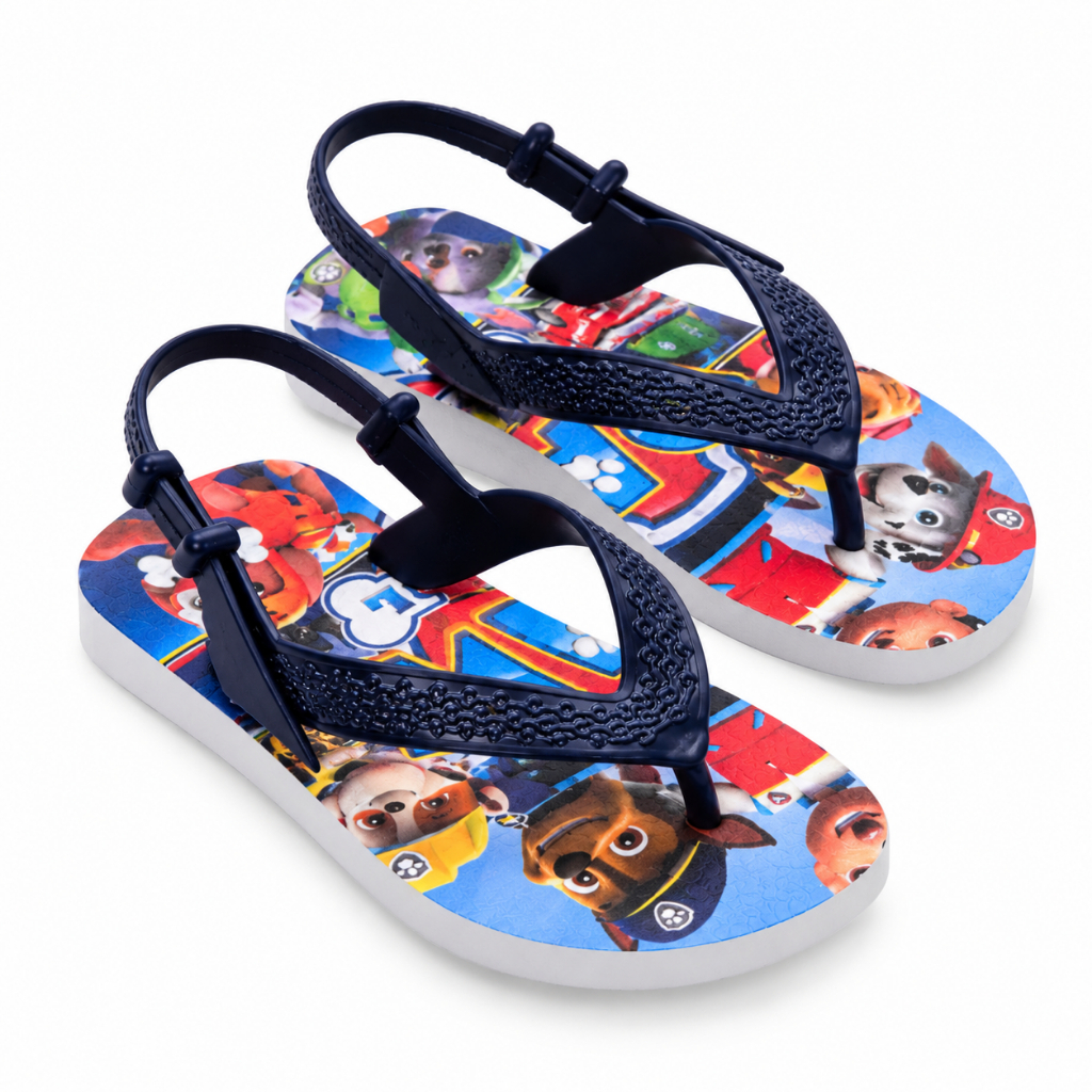 Chinelo paw canina  Infantil Bebê Menino Menina Estampado Antiderrapante Confortável Sandália para Passeio e Verão