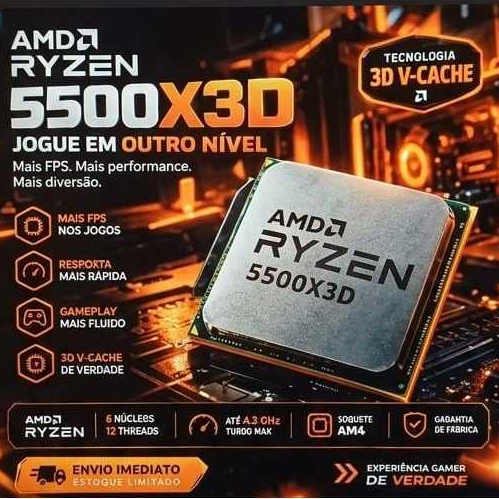 Processador Amd Ryzen 5 5500x3d (oem) Sem Cooler Box