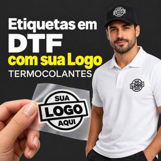 Sua Logo em DTF Termocolante, Etiqueta Personalizada Para Roupas em Alta Definição - Aplicação com Ferro de Passar