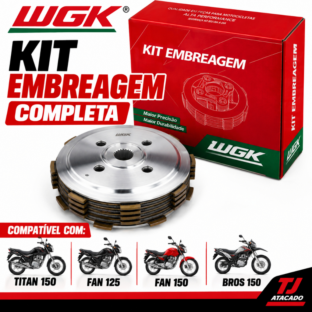 Kit Embreagem Completa WGK CG Titan 150 Fan 125 150 NXR Bros 150 10116061