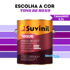 Tinta Acrílica Fosco 3,2l Tons de Roxo Parede Toque Fosco Select Suvinil