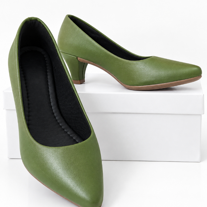 Scarpin Feminino Social Bico Fino Salto Baixo Sapato Elegante para Dia a Dia